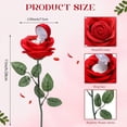 thumbnail image 3 of Rose Ring Box, Red Proposal Ring Box, Rose Ring Box with Light for Engagement Proposal Wedding Bouquet Surprise Flower Gift Box, 3 of 8