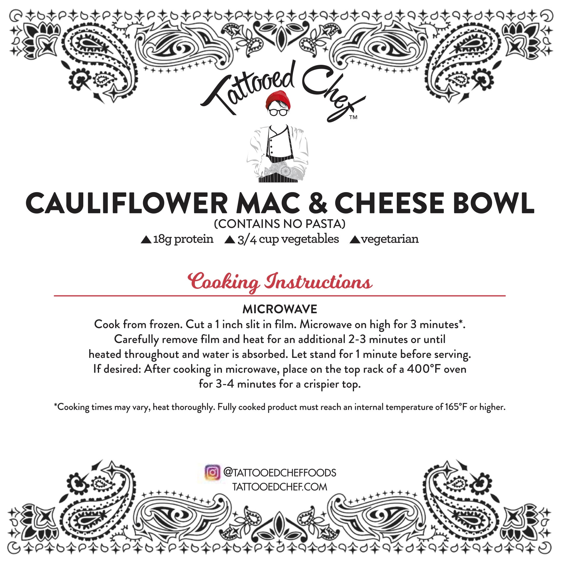 Tattooed Chef Cauliflower Mac And Cheese