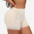 thumbnail image 3 of Defitshape Women's Plus Size Padded Hip Enhancer Seamless Lace Removable Hip Dip Shapewear Shorts Soft Thigh Butt Lifter Nude 14, 3 of 5