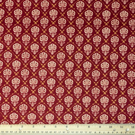 Waverly Inspirations 54" 100% Cotton Printed Sewing & Craft Fabric By the Yard, Red