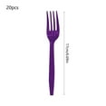 thumbnail image 3 of Party Cutlery Set Knife Fork Spoon, 20 Pieces in Purple Plastic, 17cm Size, Safe and Long-Lasting for Various Dining Scenarios, Elegant Diamond-Patterned Handles, 3 of 6
