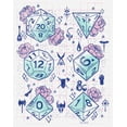 thumbnail image 2 of Women's Dungeons & Dragons Pastel Floral Dice  Graphic Tee White X Large, 2 of 4
