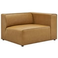 thumbnail image 6 of Sectional Sofa Set, Faux Vegan Leather, Tan, Modern Contemporary Urban Design, Living Lounge Room Hotel Lobby Hospitality, 6 of 10
