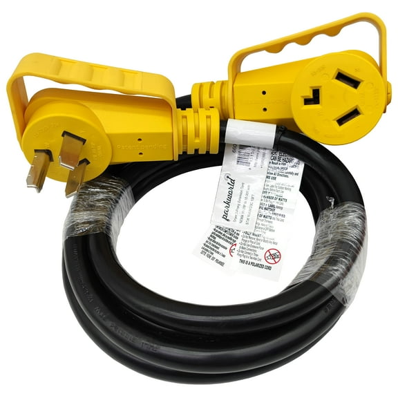Parkworld 66006 EV Extension Cord, Dryer 3-Prong NEMA 10-30 Extension Cord, EV 10-30P to 10-30R, 30A, 125V/250V, 7500W (10FT)