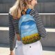thumbnail image 5 of Balery Blooming Sunflower Field Mochila Clásica Impresa Básica para Viaje, Mochila Escolar Resistente al Agua, Mochila de Lona con Correas Ajustables-Small, 5 of 5