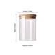 thumbnail image 2 of Tarro de cristal transparente de 250 ml, recipiente hermético para almacenar alimentos como té, café, azúcar y sal (6,5 x 10 cm, con tapa de bambú)., 2 of 7