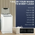 thumbnail image 5 of HOMCOM 1.3 Cu. Ft. Compact Washer, Portable Washing Machine with 8 Programs and 6 Water Levels, Full Automatic Washer for Apartments and RVs, White, 5 of 9