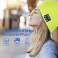 thumbnail image 2 of Bluetooth Beanie Hat with Light, Unisex USB Rechargeable LED Headlamp Cap with Headphones, Built-in Speakers & Mic Winter Knitted Night Lighted Music Hat, Christmas Gifts for Men Him Husband (Yellow), 2 of 16