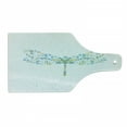 thumbnail image 1 of Dragonfly Cutting Board, Macro Futuristic Digital Winged Bug Made Spots and Dots Insect, Decorative Tempered Glass Cutting and Serving Board, Wine Bottle Shape, Blue Green, by Ambesonne, 1 of 1