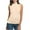 Beige, variant on Abomasnow Women's Plus Size Sleeveless Mock Turtleneck Basic Tank Top Slim Fit Stretch Pullover Tops Undershirts S-5XL