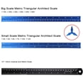 thumbnail image 2 of BT 3 Pack 12"/30CM Big Scale & Small Scale Aluminum Metric Architect Scale Ruler with Standard Metric & Imperial, 2 of 5