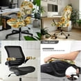 thumbnail image 2 of FKELYI Office Chair Cover with Stretchable Armrest Covers Sunflower Hummingbird Print Swivel Boss Armchair Protector Anti-Dust Cover for Computer Chair Decoration, Large, 2 of 6