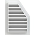 thumbnail image 4 of Ekena Millwork 36"W x 32"H Half Octagon Top Left (41"W x 37"H Frame Size) Functional, PVC Gable Vent with 1" x 4" Flat Trim Frame, 4 of 14