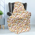 thumbnail image 4 of Food Soft Flannel Fleece Throw Blanket, Minimalist Fast Food Pattern with Hamburger Soda Donuts Beer Cupcake Kebab Hot Dog, Cozy Plush for Indoor and Outdoor Use, 70" x 90", Multicolor, by Ambesonne, 4 of 5