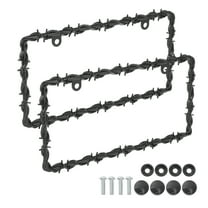 Unique Bargains Universal Barbed Wire Design License Plate Frame with Screws for Cars