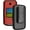 Red, variant on Nakedcellphone Holster Series for AT&T Cingular Flex 2 / Cricket Debut Flex Flip Phone Case, Slim Hard Shell Cover and Belt Clip Holder Combination