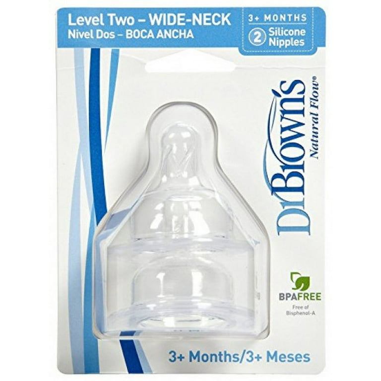 Dr. Brown's Silicone Wide-Neck Nipples - 2 ct, 2.0 Count 