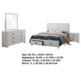 thumbnail image 4 of Sili 4pc Queen Storage Bedroom Set- Coastal White and Bronze, 4 of 6