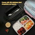 thumbnail image 2 of Mistaha Portable Lunch Box 304 Stainless Steel Leakproof Microwave Heating Divided Food Containers with Spoon & Chopsticks, 2 of 8