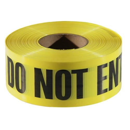 3" X 1000' Caution Barricade Tape LOT OF 4 ROLLS NEW 
