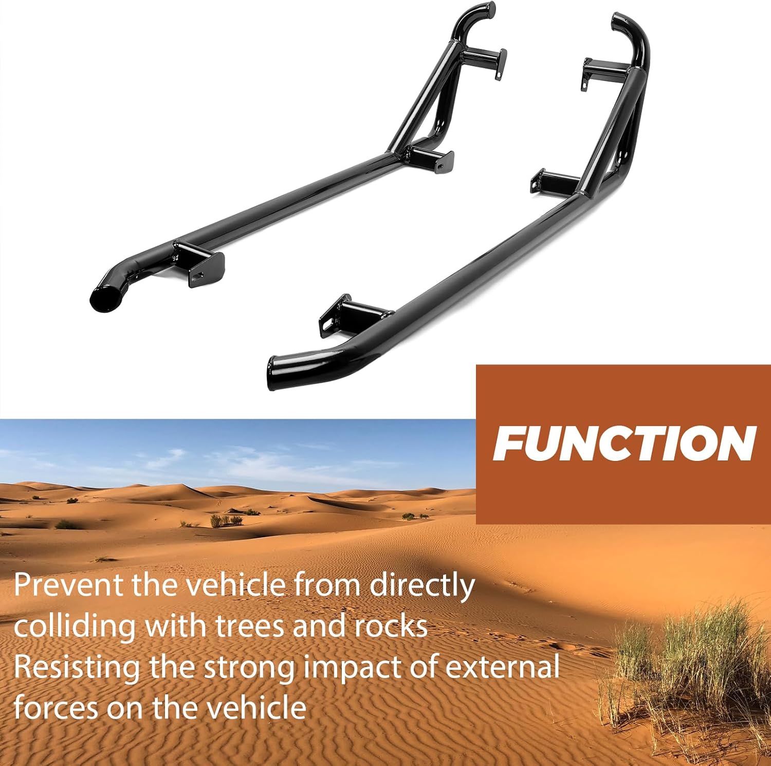 Kojem Nerf Bars Rock Sliders, Fit for Polaris 2014-2022 Polaris RZR 900, Trail 900S 1000S XP1000, Turbo