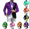 thumbnail image 2 of guisaled Mens Casual Sport Coat Slim Fit Lightweight Blazers Jacket One Button Notched Lapel Color Block Office Business Suit Jackets, 2 of 3