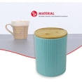 thumbnail image 2 of Home Basics Wave Medium Ceramic Canister, Turquoise, 2 of 7