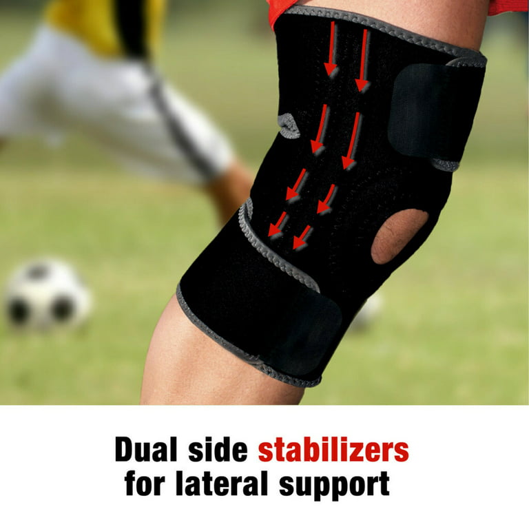 ACE Brand Knee Support with Side Stabilizers, Adjustable Compression 