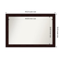 Amanti Art Custom Framed Wall and Bathroom Mirror (33.25 x 49.25 in.), Coffee Bean Brown Frame