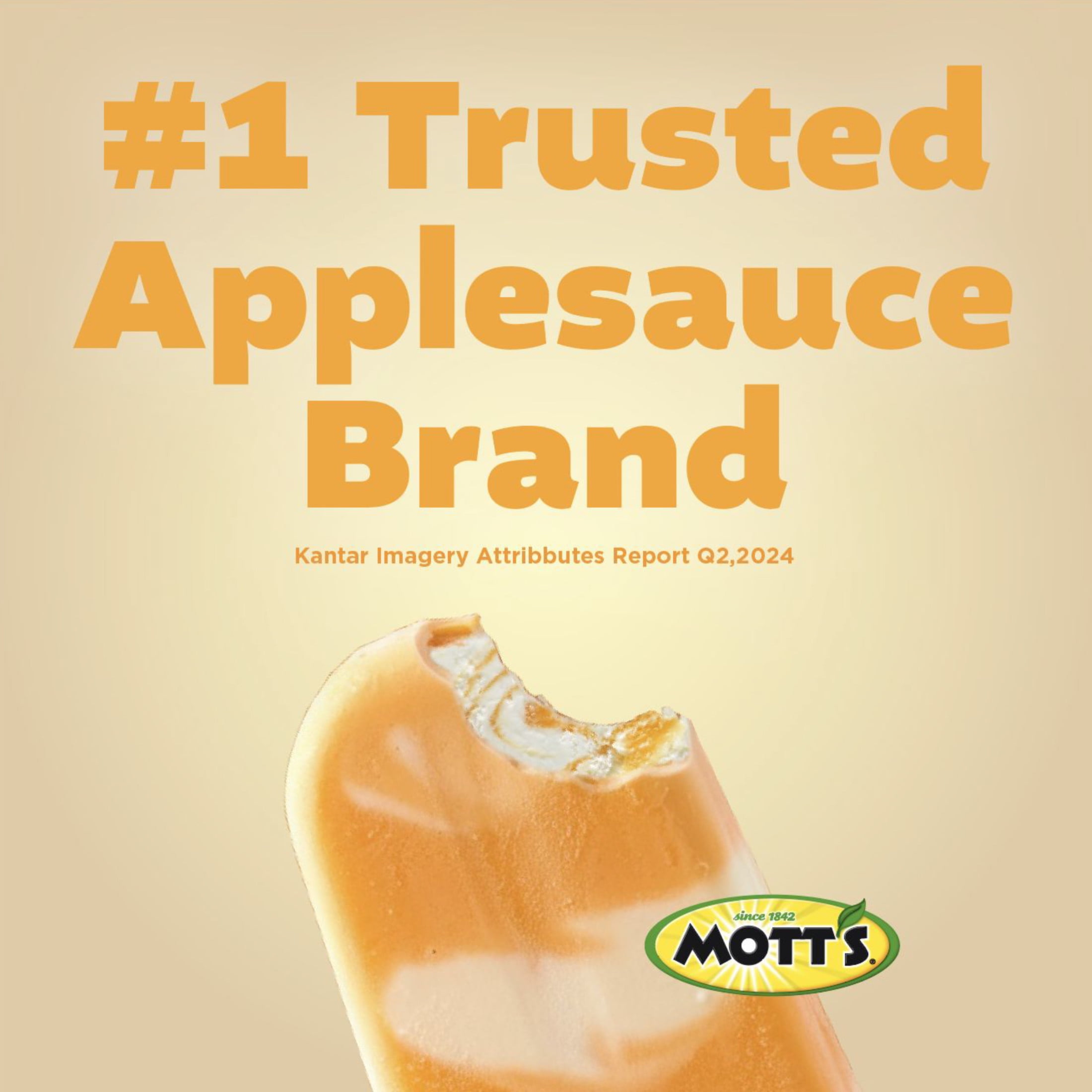 Mott's No Sugar Added Orange Swirl Bar Applesauce, 3.9 oz, 6 Count Cups