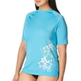 thumbnail image 4 of Kanu Surf Women's Oceanside UPF 50+ Rash Guard, Aqua, Small, 4 of 4