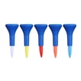 thumbnail image 3 of Dark Blue Reusable Plastic Golf Tee Accessories 5pcs for Indoor Outdoor Practice 4 2cm, 3 of 5