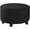 Black, variant on LKJYER Round Ottoman Cover, Stretch Footstool Slipcover, Stool Protector Cover with Elastic Bottom, Dustproof Removable Washable Footrest Pouffe Covers
