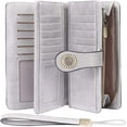 thumbnail image 1 of Cartera grande de piel para mujer, cartera grande para mujer, muchos compartimentos con 24 ranuras para tarjetas, cartera larga para mujer, protección RFID, 1 of 6