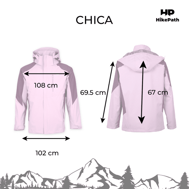 Chamarra Impermeable Ligera Para Mujer Color Lavanda Talla Grande Walmart en linea