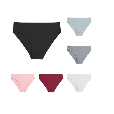 Guanyst Women s Physiological Panties  No Show Underwear for Women Seamless High Cut Briefs Mid-waist Soft No Panty Lines Pack of 6