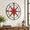 Red-11"L x 11"W, variant on Black 11"L x 11"W Round Metal Decorative Wall Hanging Sculpture Farmhouse Indoor Outdoor Decor