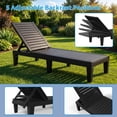 thumbnail image 2 of MINDYES Patio Chaise Lounge Chair, Outdoor Lounge Chair 5 Positions Pool Lounger, Black, 2 of 8