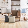 thumbnail image 2 of HTOOQ 24x24 Pillow Covers, Faux Linen Throw Pillow Covers, Large Cushion Covers, Outdoor Pillowcase for Patio(24 x 24 Inch, Light Grey, Set of 4, No Pillow Insert), 2 of 7