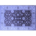 thumbnail image 1 of Ahgly Company Machine Washable Indoor Rectangle Oriental Blue Traditional Area Rugs, 7' x 9', 1 of 4
