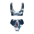 thumbnail image 5 of Daiia Shark Women's Bikini Set Two Piece Swimsuit High Waisted Bikini Adjustable Straps Bikini Perfect for Beach, Pool, and Summer Vacation-XX-Large, 5 of 9
