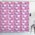 thumbnail image 1 of Spring Shower Curtain, Colorful Flower Print with Various Silhouette Spring Petals Overlapping Each Other, Fabric Bathroom Set with Hooks, 69W X 84L Inches Extra Long, Multicolor, by Ambesonne, 1 of 3