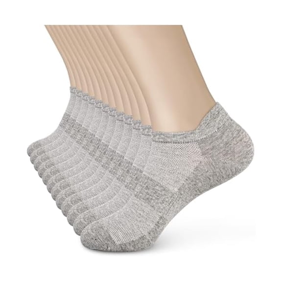 Eryueer Women's Ankle Cotton Socks - Low Cut Athletic Running Soft Thin No Show White Socks With Tab 6 Pairs