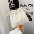 thumbnail image 3 of Bolso pequeño con cadena y cordón de estilo occidental, estilo coreano, para mujer, verano 2025, nuevo bolso tipo cubo con todo incluido para mujer, 3 of 5