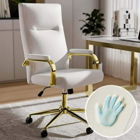 muzii white office chair with product