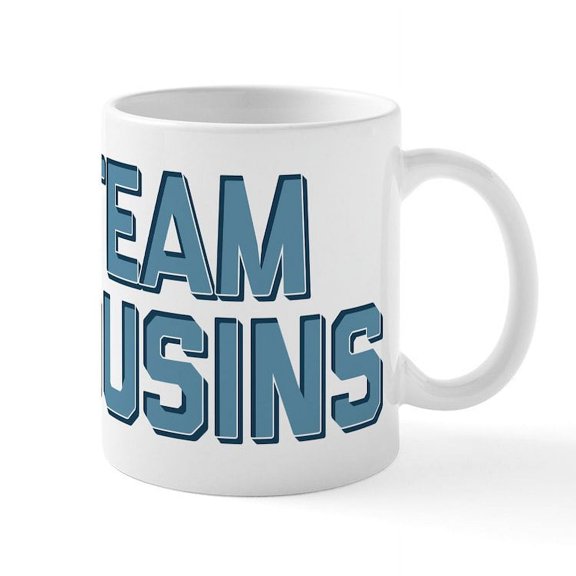 CafePress - Team Cousins Mugs - 11 oz Ceramic Mug - Novelty Coffee Tea Cup