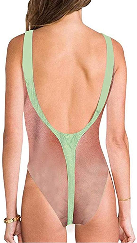 Funny Borat Printed One Piece Swimsuit Women Sexy Chest Hair Bathing Swimwear Bathing Suit Beach Bather Summer - image 2 of 6