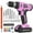 Pink, variant on 20V Cordless Drill Set with Lithium-Ion Battery and Charger, Electric Power Drill/Driver Kit, 3/8" Keyless Chuck, 22 Torque Settings, Includes 60pcs Drill Bits and Sockets for Home DIY Projects