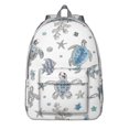 thumbnail image 1 of Abstract Coral Reef Sea Turtle Canvas Bookbag – Durable Travel Backpack with Nautical Design, Comfortable Carrying, Large Capacity, and Anti-theft Features for Outdoor Activities and Short-Term Travel, 1 of 3