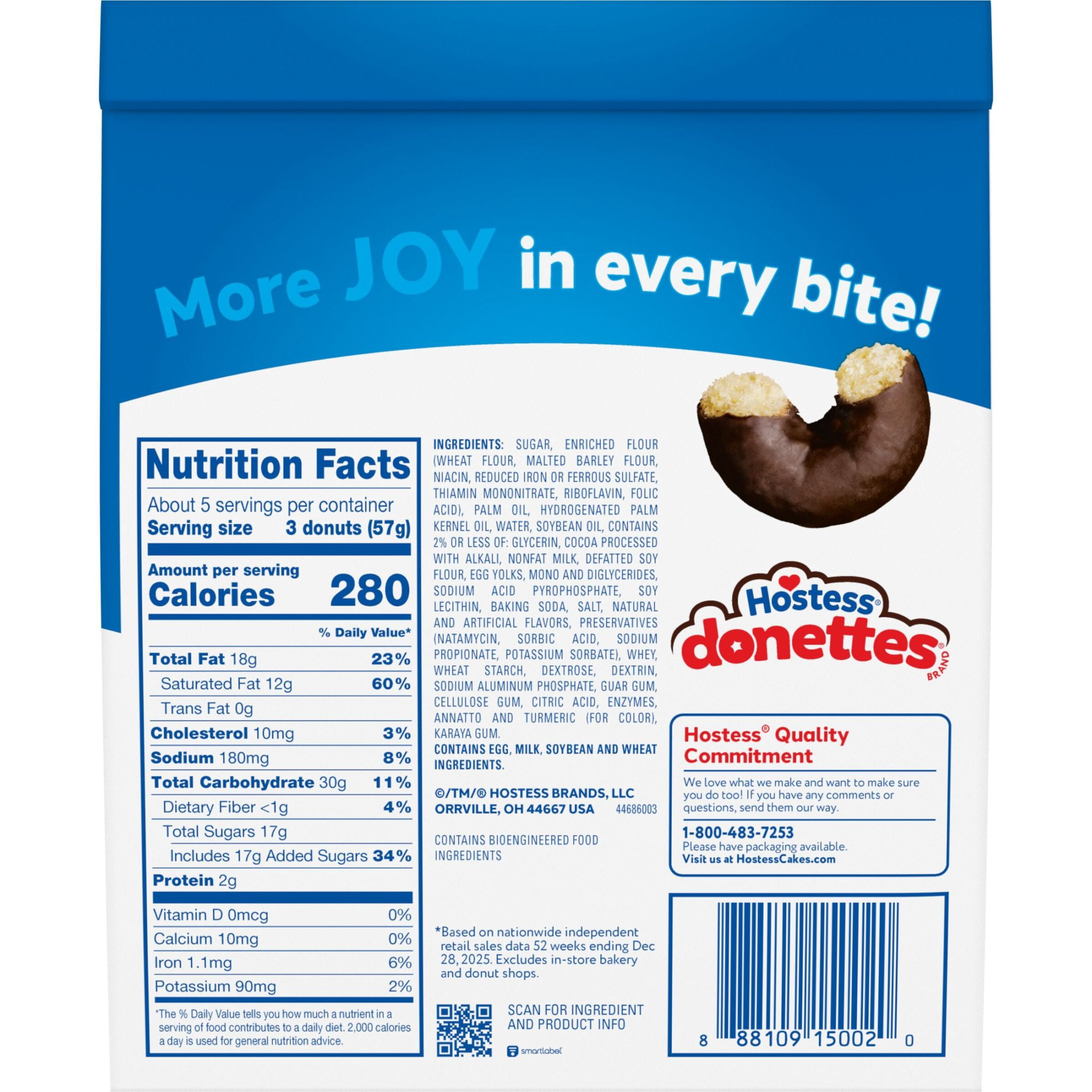 Hostess Donettes, Frosted Mini Donuts, 10.75 oz Bag